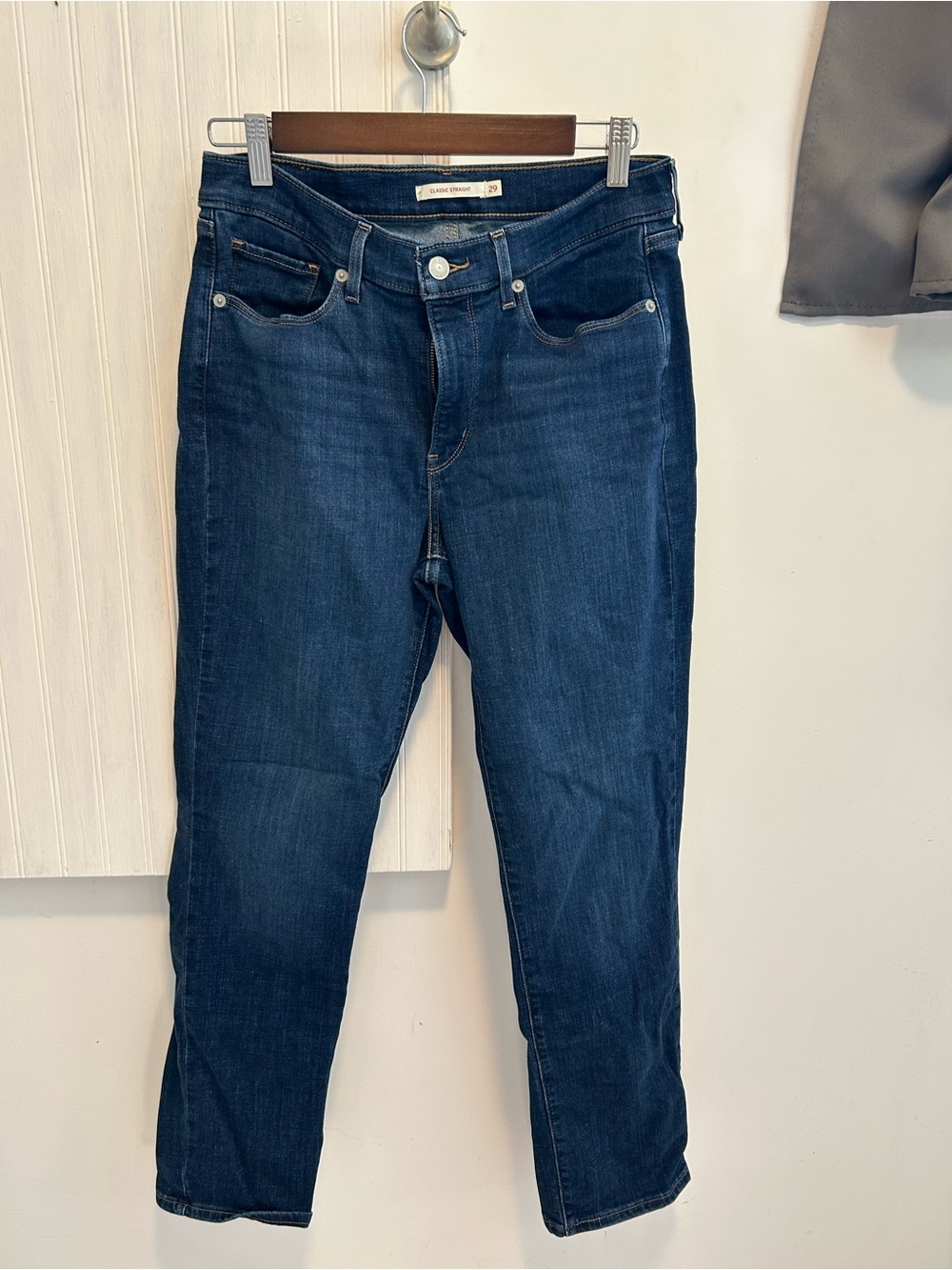 Levi's Dark Blue Straight-Leg Women’s Jeans